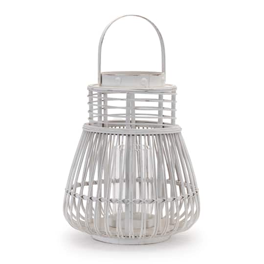 14.5" Woven Rattan Lantern